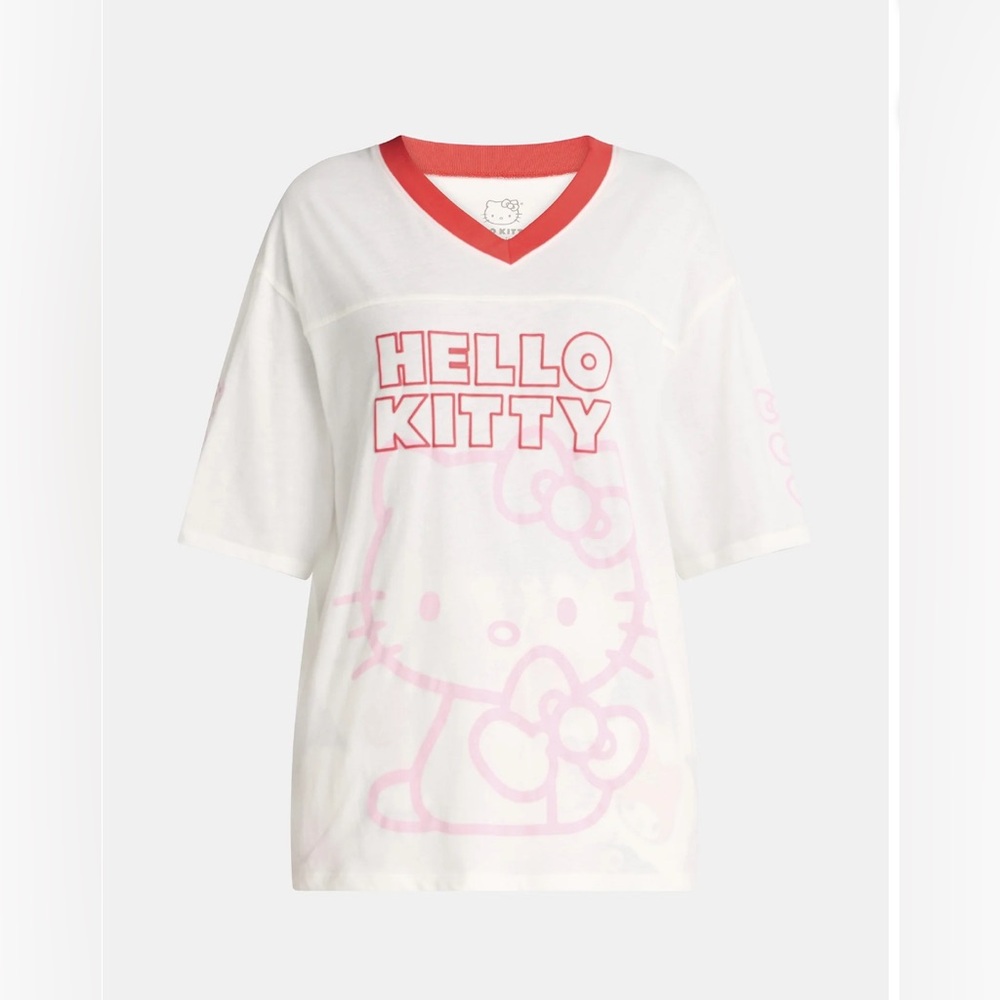 Hello Kitty Women's Football Tee with Short Sleeves